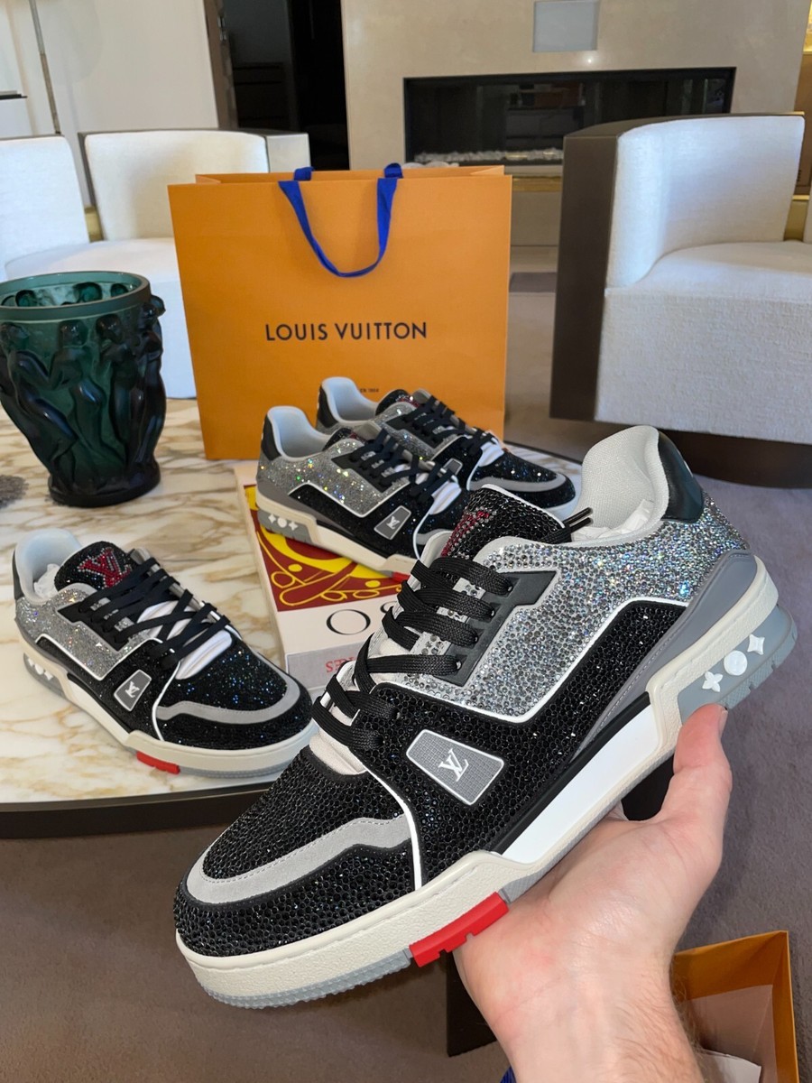 lv rhinestone sneakers