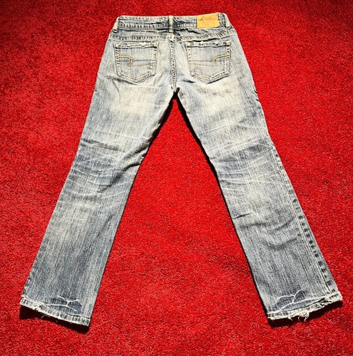 Grunge rock & roll American Eagle women's vintage low rise jeans size 6 short - Picture 3 of 15