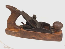 VTG ANTQ Stanley #135 Liberty Bell Cast Iron Plane With Wood Base 10"