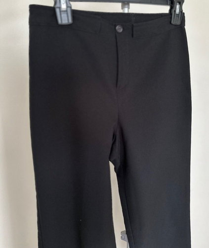 Girls Dress Pants Trousers Black Wide Leg Stretch Career 16 High waisted Vintage - Picture 2 of 8