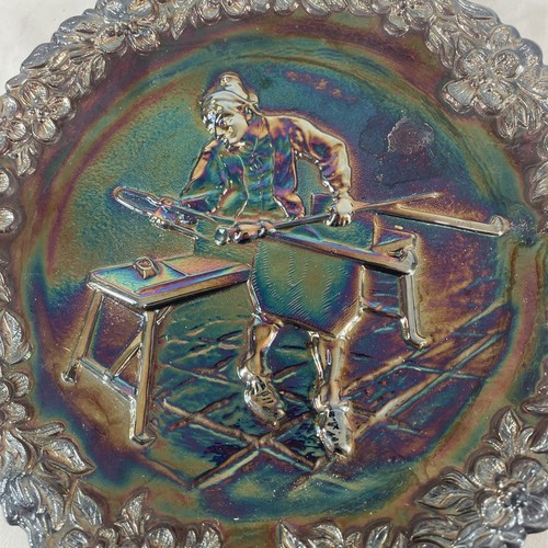 1970 FENTON Carnival Glass Craftsman of New America Jamestown 1608 NO. 1 - Picture 4 of 4