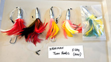 Ironman Jigs - 5 Feathered Jigs - Tuna bombs Wahoo Lures (New) - Tuna Jigs