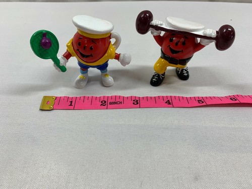 LOTE DE 2 MINI FIGURAS COLECCIONABLES DE TENIS Y LEVANTAMIENTO DE PESAS KOOL-AID MAN DE COLECCIÓN - Imagen 5 de 12