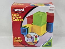 Vintage 2003 Hasbro Playskool Play Favorites Stack & Nest Cubes - New