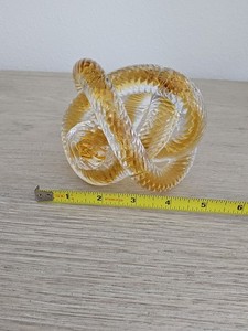 Gold And Clear Glass Knot 5 In