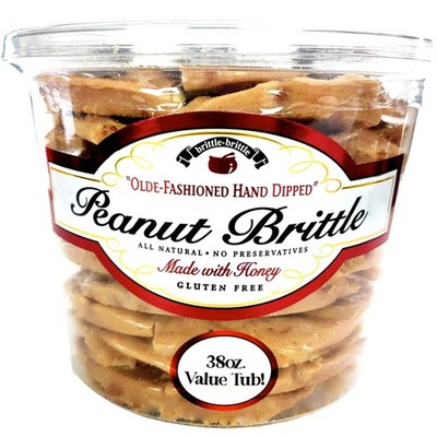 Peanut Brittle Candy, Handmade Old Fashioned Peanut Brittle Made with Honey, ...