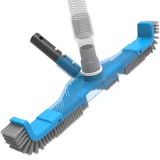 (2025 Upgraded) 20" 2 in 1 Pool Brush Vacuum Head with Swivel Hose Connection...
