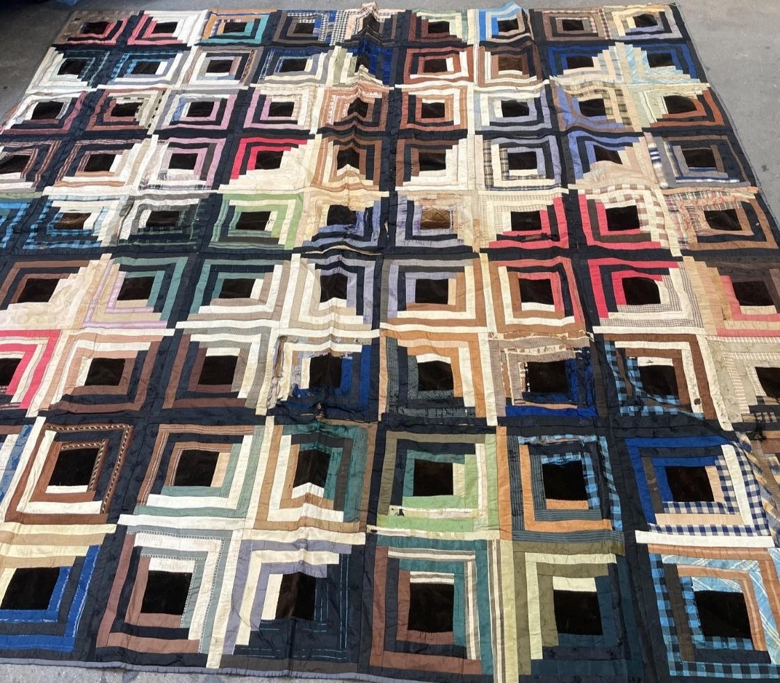 Log Cabin Collectible Quilts 1920-1949 Time Period Manufactured