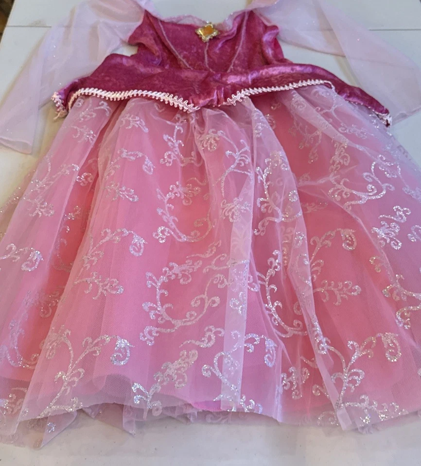 Vestido Disfraz DE COLECCIÓN Disney World Princesa Aurora Bella Durmiente Talla M 7/8 Casi Nuevo Foto 2 de 4