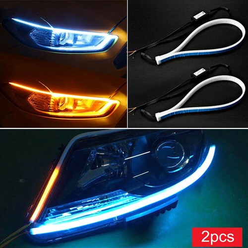 Lot De 2 Feux De Jour LED Universels Blanc 6000K - 12V - Pour Voiture Ou Van