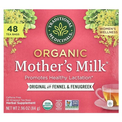 Organic Mother's Milk , Original with Fennel & Fenugreek, Caffeine Free, 48
