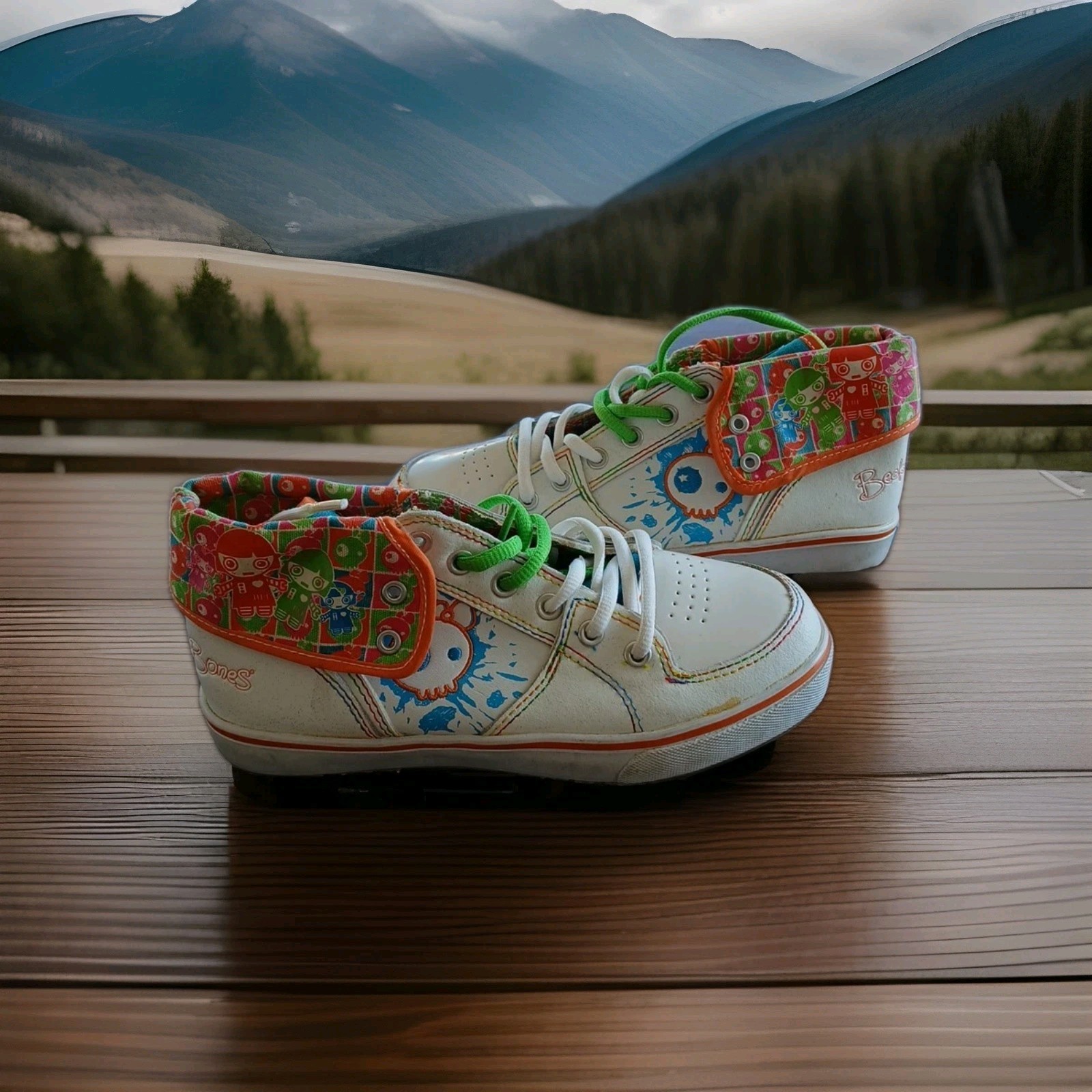 Osiris NYC 83 Girls Skate Shoes Size Girls2M White Multicolored Vintage New&Tags