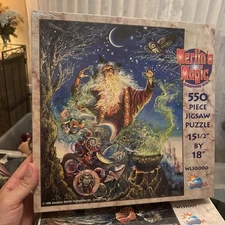 Vtg Sunsout Merlins Magic By Josephine Wall 550 Piece Jigsaw Puzzle  RARE SEALED