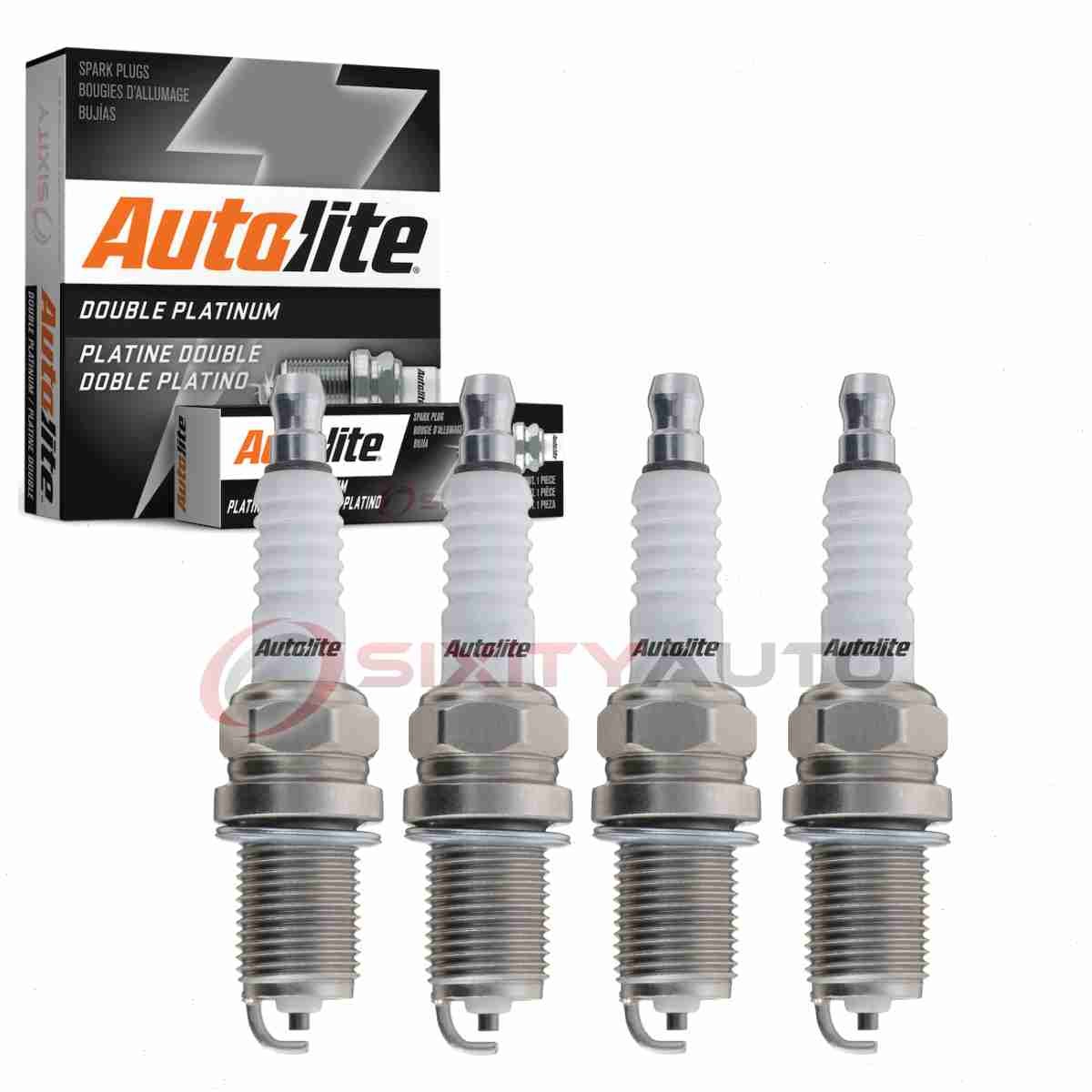4 pc Autolite Double Platinum Spark Plugs for 1986-1993 Toyota Celica 1.6L ql