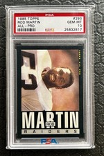 1985 Topps Rod Martin PSA 10 Gem Mint rare Pop 16