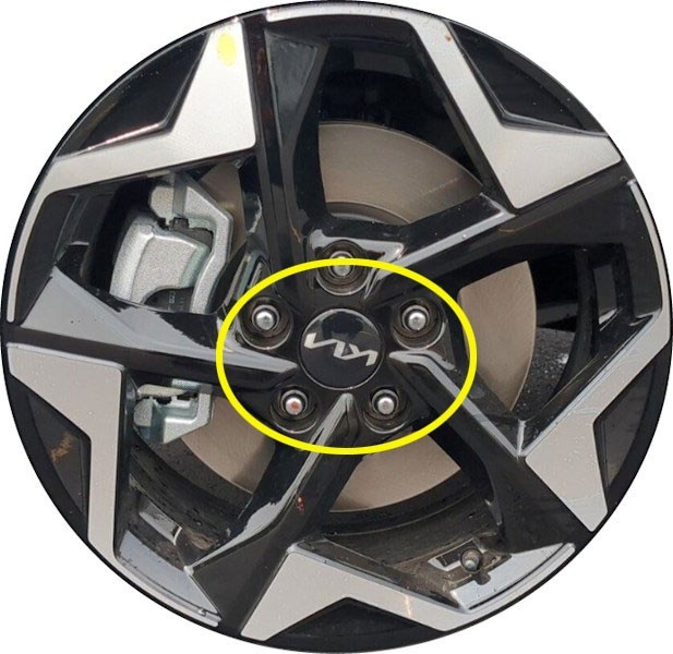 4pc Wheel Center Caps With Old KIA Logo – Fits 2021-2023 KIA Seltos 17" & 18" Factory Rims