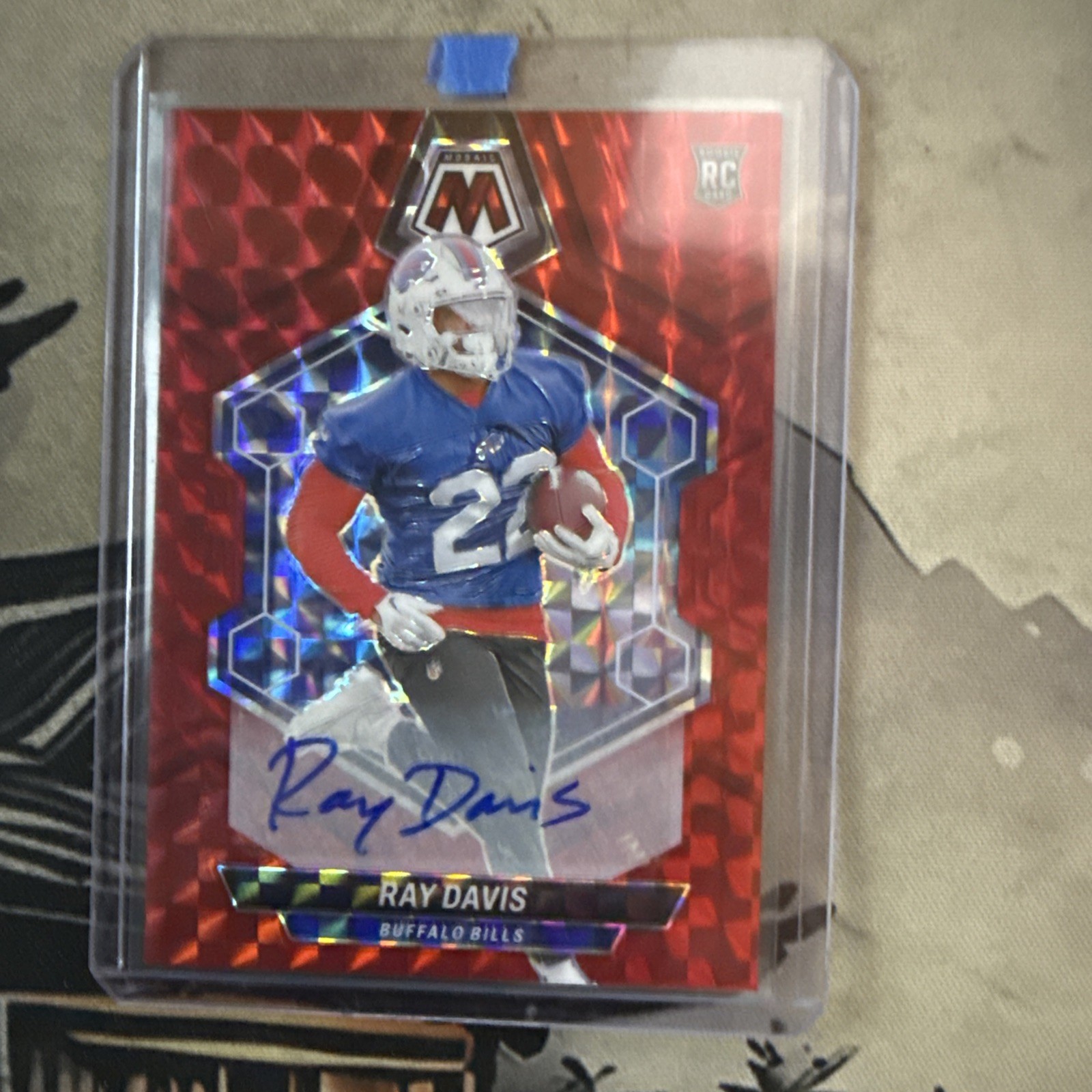 2024 Mosaic Ray Davis Rookie Auto Red Prizm SP /199 Buffalo BIlls