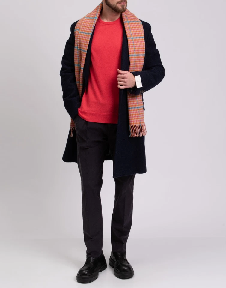 RRP€500 MALO OPTIMUM Cashmere & Wool Jumper Size 2XL Elbow Patches Round Neck - Image 3 of 4