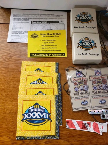 Lotto cimeli SUPER BOWL 37 XXXVII 2003 Raiders Buccaneers - Foto 4 di 4