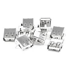 10 Pcs USB Female Type a 4-Pin DIP Right Angle Jack Socket Connector