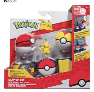 Pokémon Clip 'N' Go Poké Ball Belt Set w/ Pikachu, Poké Ball & Great Ball