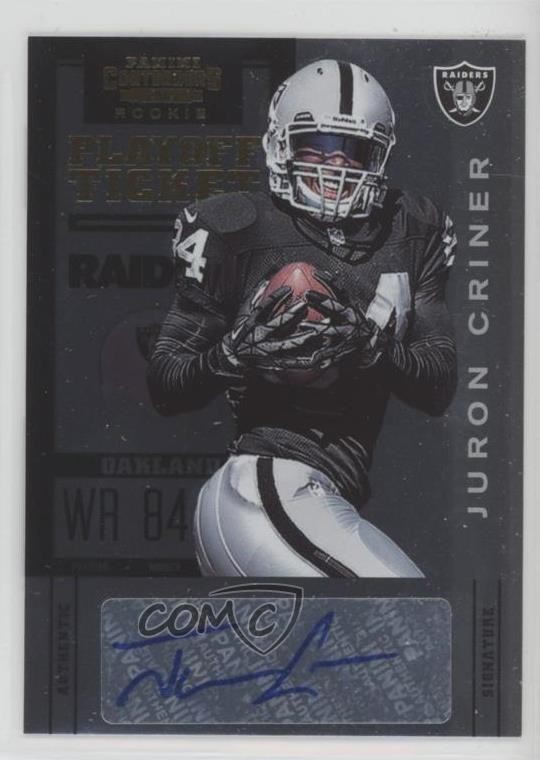 Juron Criner Panini Contenders #150 Autograph-Playoff Ticket