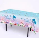 Large Mermaid Tablecloth Birthday Party Decoration Waterproof  Tablecover 3 pack
