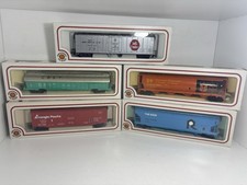 BACHMANN HO SCALE AMERICAN OUTLINE FREIGHT WAGONS X5 BOXED *VERY GOOD*