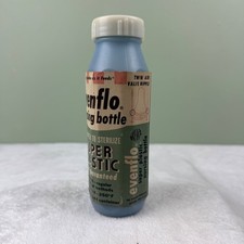 Vtg Evenflo Super Plastic Nursing Bottle 8oz Blue Pyramid Rubber Co USA Sleeve