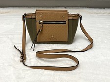 River Island khaki tan canvas evening fashion shoulder mini tote crossbody bag