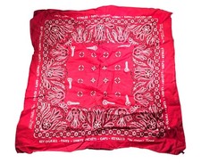 Key Work Clothes Red Cotton Bandana Vtg Washfast Print The Nations Finest biker
