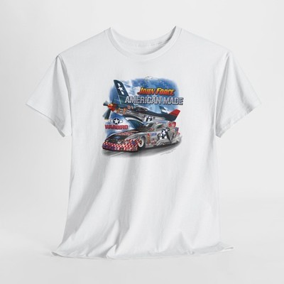 JFR American Made Warplane & Vintage Racecar T-Shirt | Retro Aviation Racing