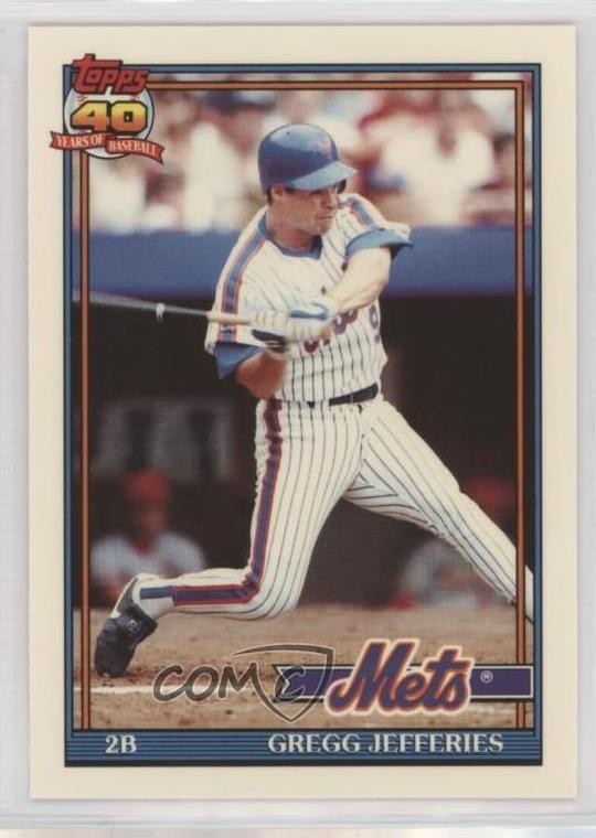 1991 Topps Factory Set Collector's Edition (Tiffany) Gregg Jefferies #30 0b7
