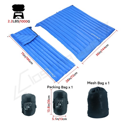 Down Backpacking Sleeping Bag - 20D Ultralight Winter Down Sleeping Bag for C... - Picture 2 of 9