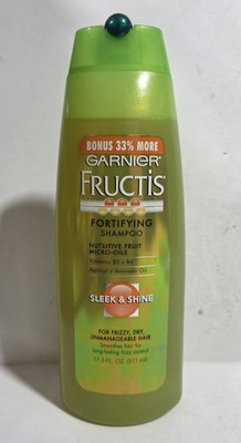 Garnier Fructis Fortifying Shampoo 17.3 Fl Oz NWOB Sleek & Shine For Frizzy Hair