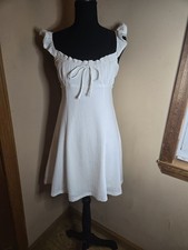 No Boundaries NWT White Summer Dries with Ruffle Sleeveless Dress Size Small