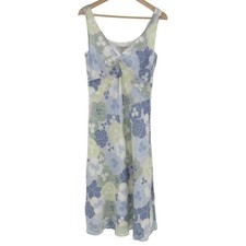 Vtg Deadstock Laura Ashley Floral Cotton Silk Midi Sundress 8, 90's Cottagecore