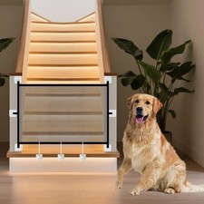 Dog Gate for Stairs Doorways, Pet Gates for The House, Dogs Screen Mesh Gat...