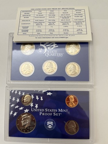 USA postfrischer Proof Set 1999 in Regierungsverpackung mit COA - Bild 3 von 9