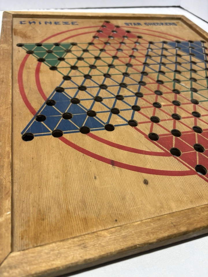 Vintage Milton Bradley #4180  Chinese Checkers Board Star Checkers Board Only - Image 3 of 4