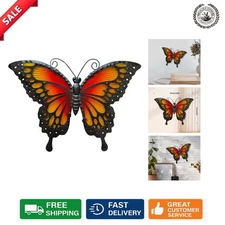 Elegant Hand-Painted Butterfly Wall Decor - Metal Art for Indoor & Outdoor