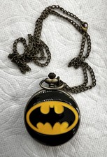 Batman Logo Glossy Black Pocket Watch 2 Topgun America Joker Dark Force Kilmer