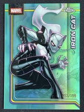 Iron Cat 2026 Topps Chrome Marvel Comics Aqua Refractor Base 053/199 #127