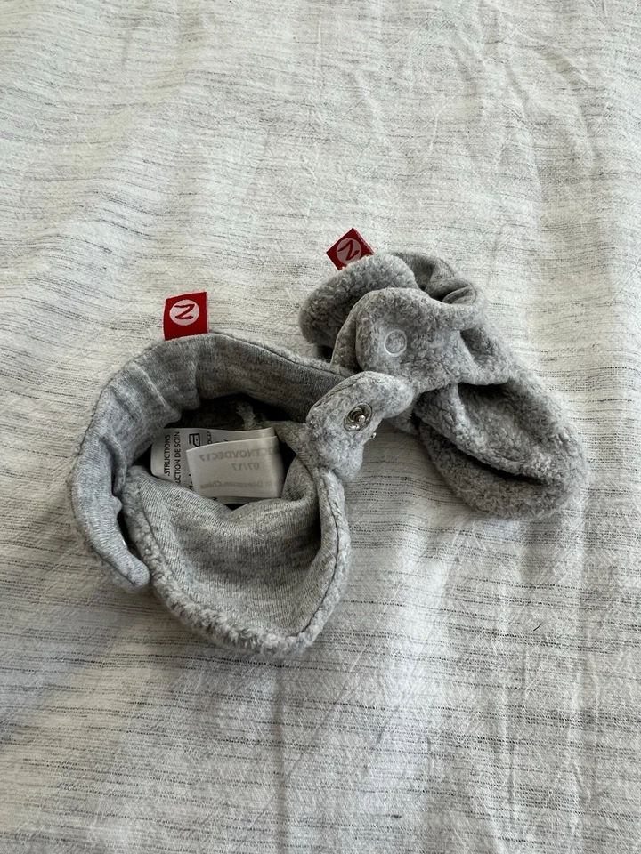 Botines de bebé Zutano polar talla 3 meses gris más lindos botines con lazo Foto 3 de 4