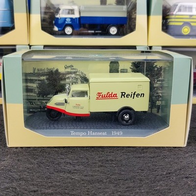 FOURGON TEMPO HANSEAT 1949 FULDA REIFEN 1:43 ATLAS MADE IN GERMANY EN BOITE