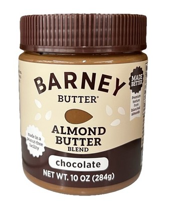 Barney Butter Almond Butter Chocolate Peanut Free & Gluten Free Spread 10 oz