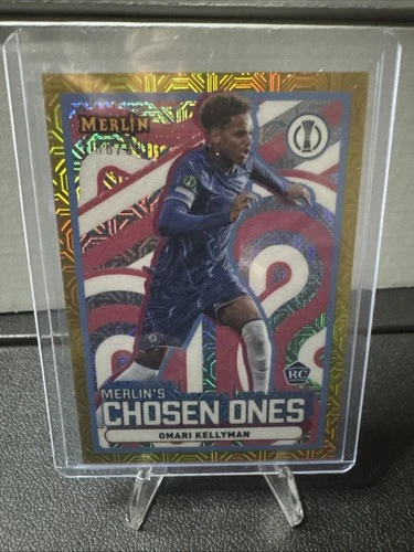 Omari Kellyman 2024-25 Topps Merlin UEFA Merlin’s Chosen Ones Gold Mojo /50 (RC)