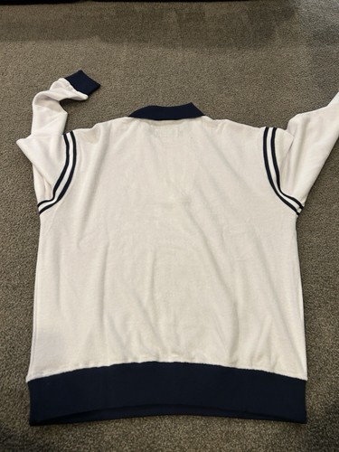 Bogey Boys BB Zip Terry Crewneck WHT Men’s White Size Small - Picture 2 of 5