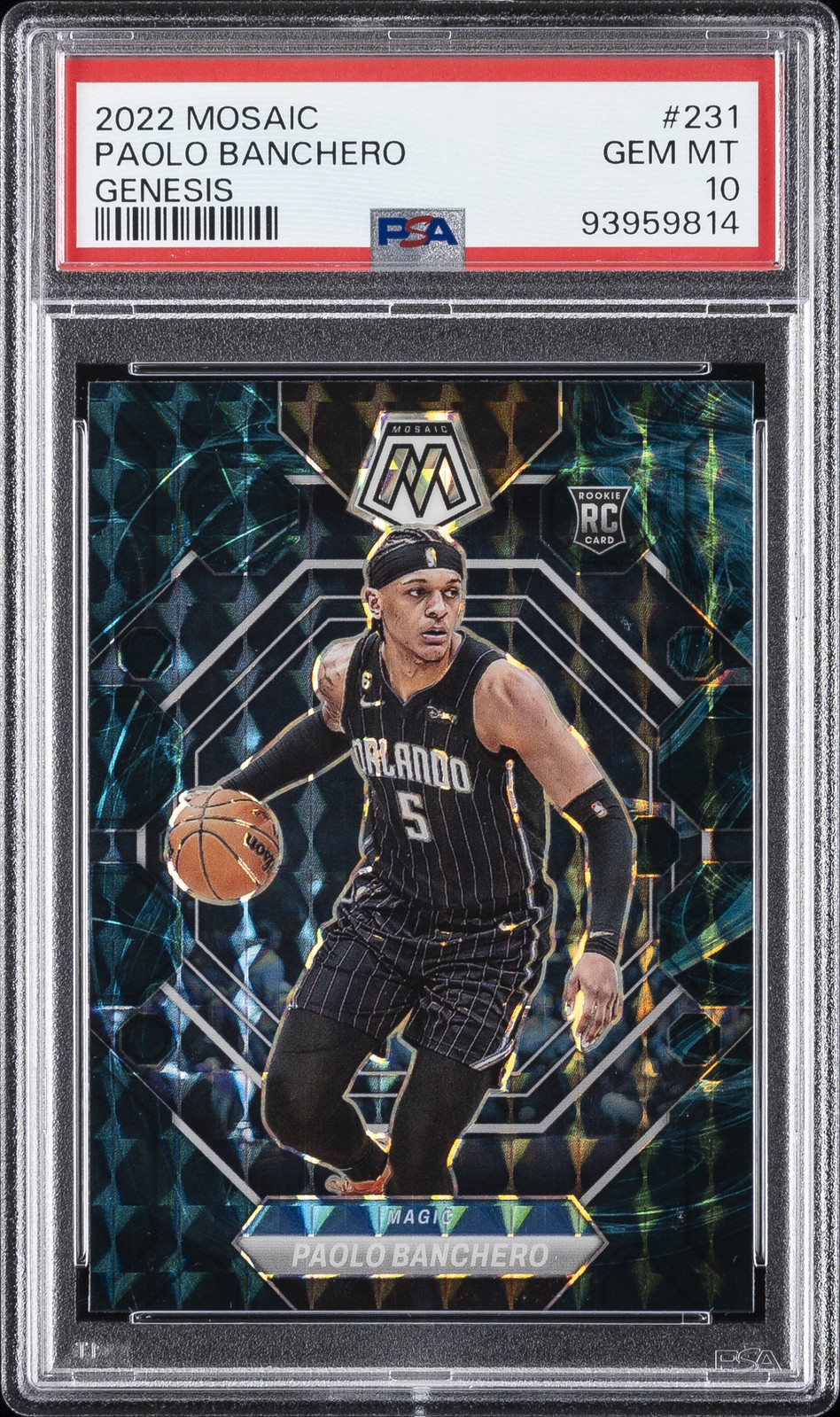 2022 PANINI MOSAIC GENESIS #231 PAOLO BANCHERO ROOKIE RC PSA