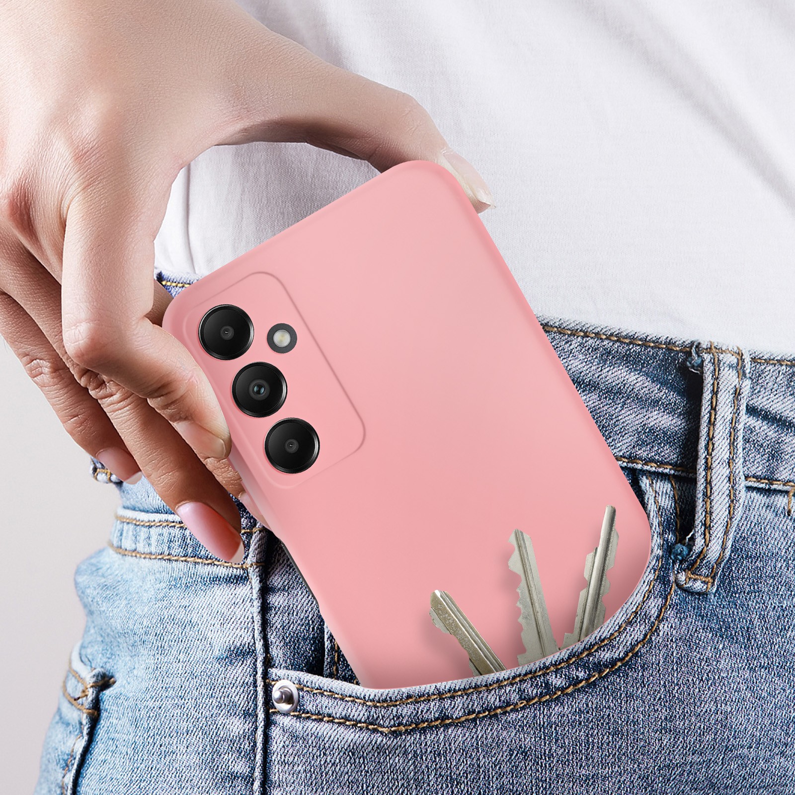Coque silicone Galaxy A05s rose pour le quotidien - 4